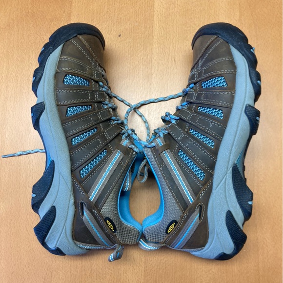 Keen 1011523 Women’s VOYAGEUR Hiking/Trail Shoes brown/lt. blue Sz 10.5 - Picture 3 of 5